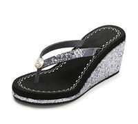TangDao Women's Platform Flip Flops Rhinestone Sandals Wedge Slipper For Summer
