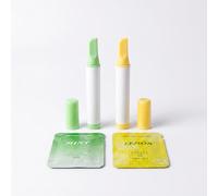 Tangdira Flavoured Air Freshener - 2 Pcs (Green + Yellow) with Mint & Lemon Cartridges, Scented Breathing Device for Home, Office, Yoga, Travel