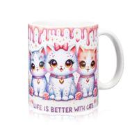 TangDouJM Gifts for Women, Cat Cups, Cute Ceramic Coffee Lovers, Birthday Gifts, Christmas, Valentine's Day, Mother's Day