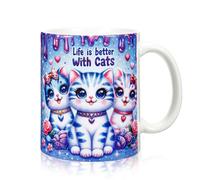 TangDouJM Gifts for Women, Cat Cups, Cute Ceramic Coffee Lovers, Birthday Gifts, Christmas, Valentine's Day, Mother's Day