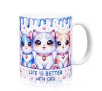 TangDouJM Gifts for Women, Cat Cups, Cute Ceramic Coffee Lovers, Birthday Gifts, Christmas, Valentine's Day, Mother's Day