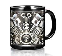 TangDouJM V8Engine Coffee Cup, Vintage Engine Design Coffee Cup,Men's Birthday, Suitable for Car Enthusiasts, Husbands, Mechanics, Car Enthusiasts Gift