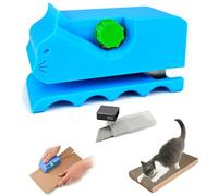 Tangdudu Cardboard Cutter for Cat Scratchers, DIY Cardboard Cutting Tool, Cardboard Strip Cutter, 3D Printed Kitten-Shaped Cutter, Handheld Cardboard Cutting Tools for Making Cat Scratchers