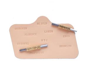 TANGEAR 2.5mm Solid Brass Capital Letter Stamp Set - 26pcs Uppercase Alphabet Stamps with Fixture & Organizer for Leather Craft, Wood, Wax, Foil and Metal Impressing (3)