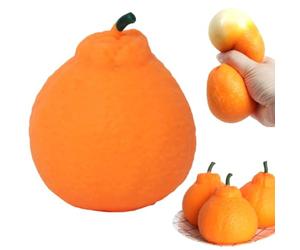 Tangerine Giant Squish-ies, Fruit Squish Stress Balls, Stress Relief Soft Simulation Orange Fruit Squeez-e, Novelty Fidget Sensory Food Fun Stretchy Desk To-ys, Easter Basket Stuffers Gift (8cm)