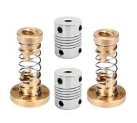 Tangerniu 2pcs T8 Anti Backlash Spring Loaded Nut Lead 8mm with 2Pcs Flexible Couplings 5mm to 8mm Nema 17 Stepper Motor Shaft Coupler Shaft Joint