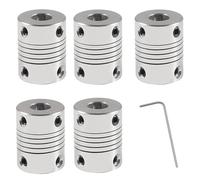 Tangerniu 5pcs Flexible Coupling 5mm to 8mm Compatible with Nema 17 Stepper Motors with Wrench Tools for 3D Printer CNC Machine Shaft Joint
