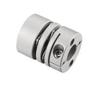 Tangerniu Aluminum Alloy D34 L45 Double Diaphragm Coupling Elastic Connector Ball Screw Step Servo Motor Encoder Shaft Coupler Shaft Joint(9.525x10mm)