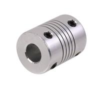 Tangerniu D19L25 Aluminium Jaw Shaft Coupler 19x25mm Flexible Coupling 3mm 4mm 6.35mm 7mm 10mm Bore Motor Shaft Coupling Shaft Joint(6x6mm)