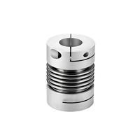 Tangerniu D25 L37 Bellows Coupling Zero Backlash Generator Shaft Coupling Spring Quick Bellow Aluminum Alloy Coupler Shaft Joint(Hole 8mm to 9.525mm)
