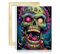 TANGFEIY Oil Painting by Numbers Kits Skull Paint by Number Adults with 3 Brushes & Acrylic Paints Art Paint by Number for Adults NO Frame(60x75cm)