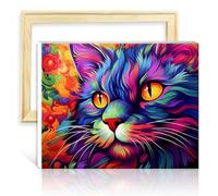 TANGFEIY Oil Painting Kits Persian cat Canvas DIY Oil Painting with Brushes and Acrylic Pigment on Canvas Picture for Home Decor No Frame(30x40cm)
