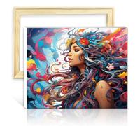 TANGFEIY Oil Painting Paint by Numbers Kits Flowers Woman Paint by Numbers Crafts Adults Kids with Brushes and Acrylic Pigment on Arts Crafts Project No Frame(30x40cm)