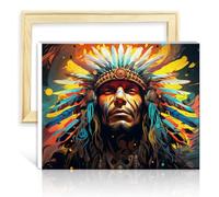 TANGFEIY On Canvas Painting by Numbers Indian Adults Beginner Kits Home Home Decor with Brushes and Acrylic Pigment on Canvas Arts Crafts Project No Frame(40x50cm)