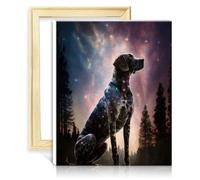 TANGFEIY Paint by Number German Shorthaired Pointer Paint by Numbers Adults Beginner with Brushes and Acrylic Pigment on Canvas Painting Art Crafts No Frame(30x40cm)