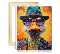 TANGFEIY Paint by Number Paintting Ducks DIY Digital Oil Painting Kits on Canvas Acrylic Number with Paintbrushes House Art Deco Crafts with Frame(30x40cm)