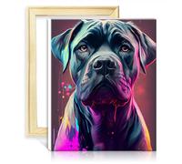 TANGFEIY Painting by Numbers Kits Cane Corso DIY Oil Painting by Numbers Canvas Crafts Acrylic Number with Paintbrushes Art Oil Painting DIY Frame(30x40cm)