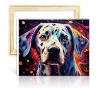 TANGFEIY Paintting Dalmatian Dog Painting Adults Digital Painting Acrylic Number with Paintbrushes Kits on Canvas for Wall Art Decor NO Frame(60x75cm)
