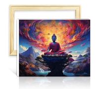TANGFEIY Paintting Gautama Buddha DIY Oil Painting by Numbers Canvas Crafts Acrylic Number with Paintbrushes Perfect Home Wall Decor NO Frame(60x75cm)