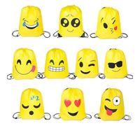 tangger 10Pcs Emoji Drawstring Bags Drawstring Bag Swimming Bags for Boys Personalised Drawstring Bag Kids Drawstring Gym Bag Gym Boys Swimming B-ag