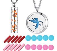 TANGGER 2 STK Aromatherapy Pendant Diffusers for Necklaces Bracelets Car Aromatherapy with 11 Fill Pads,Gifts for Girls and Mothers