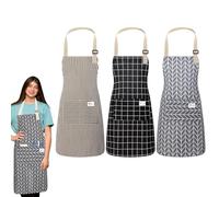 TANGHSE Adjustable Apron Unisex for Cooking - 3 Pack Chef Aprons with Pocket Aprons for Women Men Kitchen Accessories for Butchers BBQ Restaurant Coffee house Baking Cleaning Gardening Tailoring