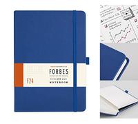 Tangible Stationery Co. Ltd - FORBES Classic A5 Dot Journal - 240 Pages - 80gsm Ivory Paper - Elastic Closure - Document Storage Pocket - Blue