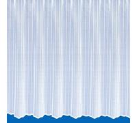 Tangiers Vertical Zig-zag Net Curtain with Scallop Bottom - Sold By The Metre (Drop: 102cm (40"))