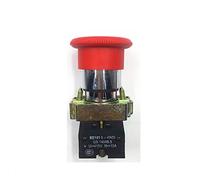 TANGJIANCHENG 1pc NC NO Momentary Latching 22mm Red Mushroom Emergency Stop Push Button Switch 600V 10A NP2-BE101 Equipment Lift Elevat (Color : NC, Size : RESET)