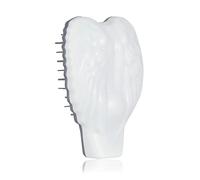 Tangle Angel REBORN COMPACT White Detangling Hairbrush made from Recycled Plastic Best Sustainable Eco-friendly Detangler comb for all hair types thick thin curly wet dry women girls kids travel