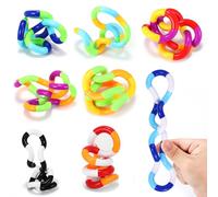 Tangle Fidget Toy, 8PCS Twisted Fidget Toys for Kids & Adults, Focus Concentration Provide Relief With Stress Anxiety Sensory Fidgets Toy, Feeling Winding Toys Brain for School Office Finger Gift