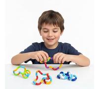 Tangle Fidget Toys - Twistable Sensory Fidget for Focus, Stress Relief & Creative Play - Durable, Reusable, Pocket-Sized Twist Toy for Kids, Teens & Adults - Portable, Colorful, Endless Fun
