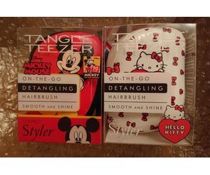 TANGLE TEEZER HELLO KITTY & Mickey Mouse Detangling Hairbrush FASTP&P XMAS BRUSH