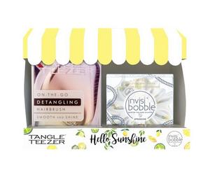 Tangle Teezer Hello Sunshine Set set brush + hairbands White pearl