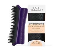 Tangle Teezer Large Pet Teezer De-Shedding Grooming Brush - Dry or Bath Brush - The Perfect Deshedding Brush for Dogs - Purple & Grey