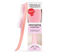 Tangle Teezer Naturally Curly Ultimate Detangler Hairbrush for 3C-4C Curly Coily Hair - Two-Tiered Teeth Define Curls & Reduce Frizz - Mango & Pink
