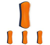 Tangle Teezer | Pet Teezer | Detangling and Dog Grooming Brush | Dry Brush or Dog Bath Brush | Navy & Orange (Pack of 4)