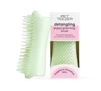 Tangle Teezer Pet Teezer Puppy Grooming Brush - Gentle Dog Grooming Brush for Puppies - Ideal for Puppies & Dogs with Sensitive Skin & Fur - Mint