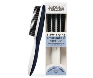 Tangle Teezer Small-Half Paddle Brush blow-drying smoothing hair brush Dark blue-white