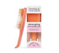 Tangle Teezer The Ultimate Detangler Mini Straight to Wavy Hairbrush | Travel Detangling Brush | Two-Tiered Teeth Reduce Breakage & Eliminate Knots| Wet & Dry Hair | Salmon Pink & Apricot