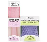 Tangle Teezer | The Wet Detangler Hairbrush for Wet & Dry Hair | All Hair Types | Millennial Pink & Scalp Exfoliator & Massager | Perfect for Treatment & Detox | Lavender Lite
