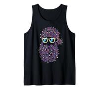 Tangled Christmas Lights Beard Santa Face Holiday Humor Tank Top