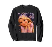 Tangled Rapunzel Montage Sweatshirt, Adult Unisex, Black, Large