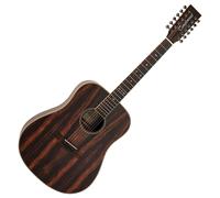 Tanglewood TRU512AE Reunion Pro Series 12 String Acoustic Figured Black Walnut