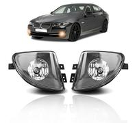 TangMiGe fog lights compatible with BMW 5 Series F10 F11 01/2009-06/2013, for standard bumper, for vehicles with auxiliary heating, 63177216888 63177216887, 1 Pair (Clear)