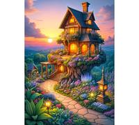 TangMosaic Puzzles for Adults 1000 Pieces, Jigsaw Puzzle for Adults, Fun Challenging Puzzle, Magic Fairytale Tree House Puzzles Game, Interlock Perfectly No Dust, Gift for Valentine Friends Parents