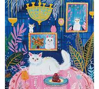 TangMosaic Puzzles for Adults 1024 Pieces, Jigsaw Puzzles Challenging Night Game, White Cat Impossible Puzzle Interlock Perfectly No Dust, House Decoration, Gifts for Friends Parents