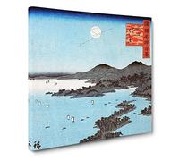 Tango Amano Hashidate by Utagawa Hiroshige Canvas Print | Gallery Wrapped 30mm Frame Wall Art | 14x14 inches | Ready to Hang | Asian Picture | Living Room Bedroom Lounge Office