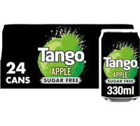 Tango Apple Sugar-Free Pack of 24 - Zero Sugar Carbonated Beverage, Refreshing Apple Flavour, Low-Calorie Drink, Multipack for Convenient