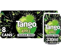 Tango Assorted Soft Drinks Multipack 8 x 330ml - Mixed Flavours Fizzy Soda Cans, Refreshing Carbonated Beverages (Apple Sugar Free)